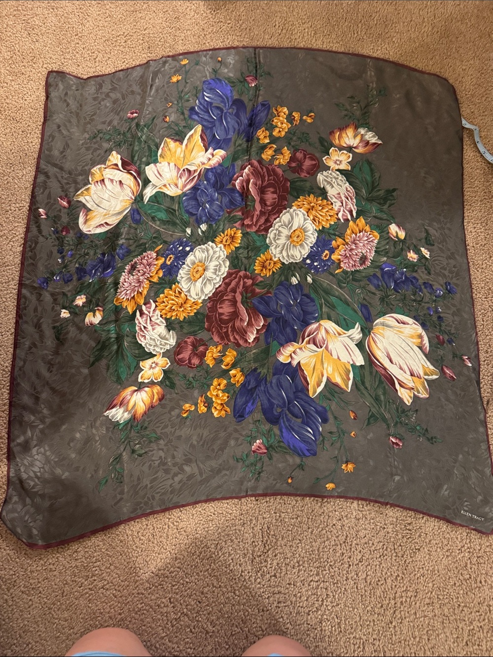 Floral Bouquet Silk Scarf